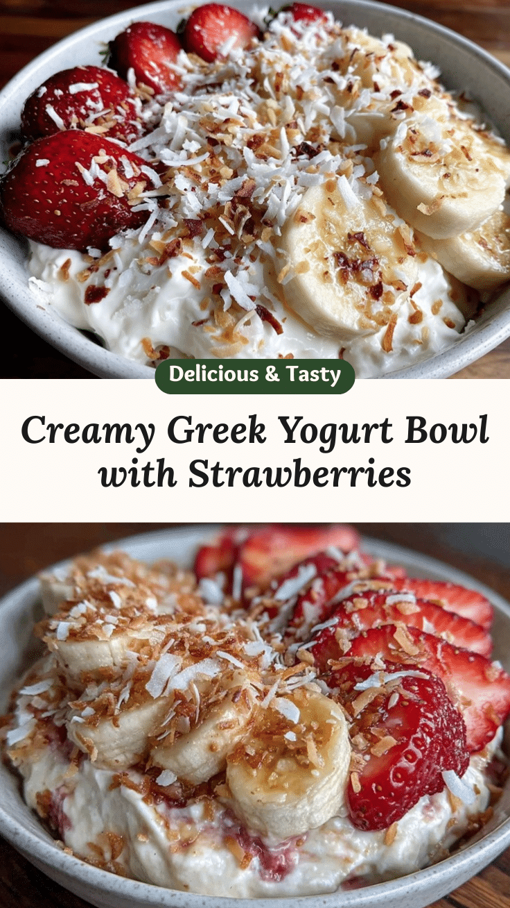 Fresh Valentines Strawberries Greek Yogurt Bowl recipe