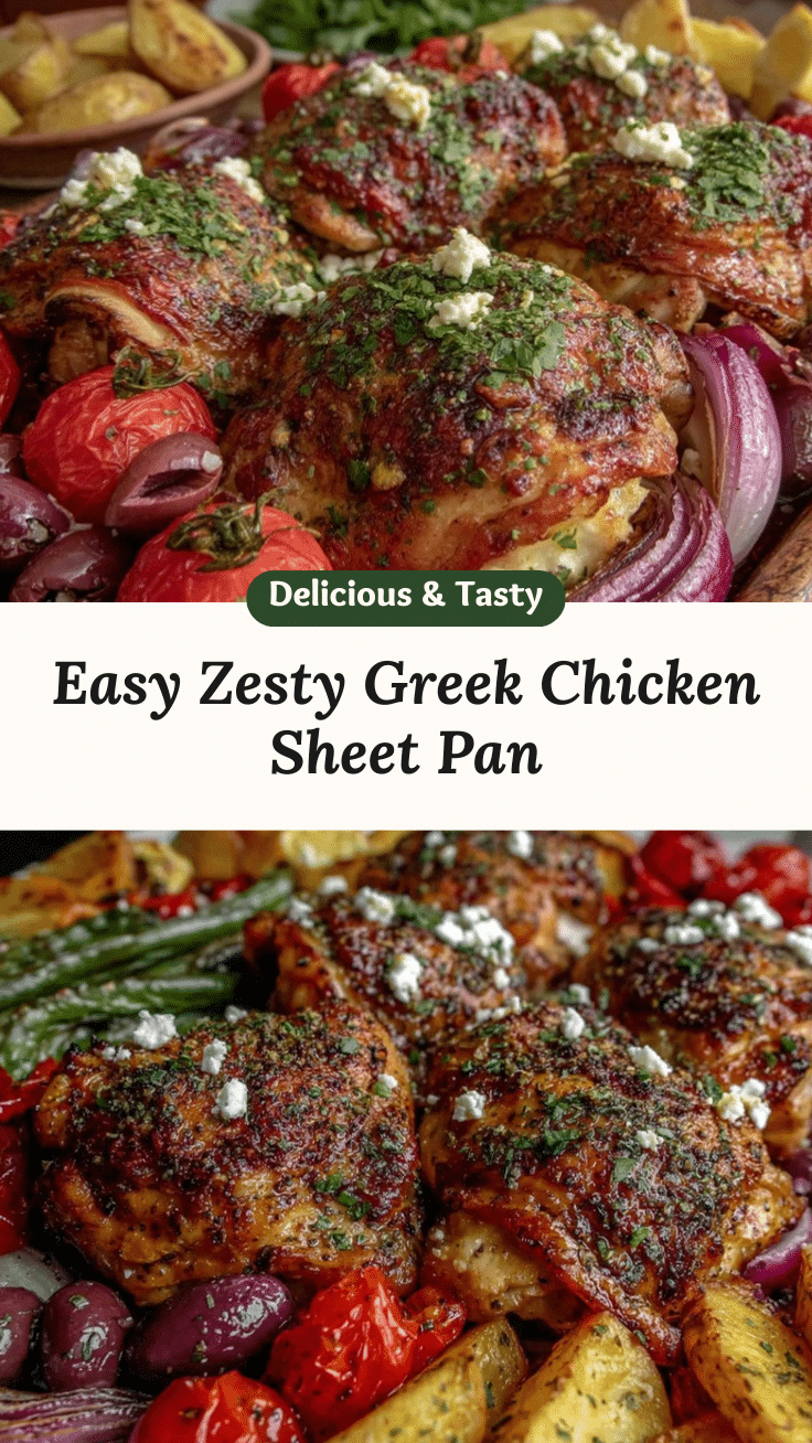 Greek chicken sheet pan dinner recipe