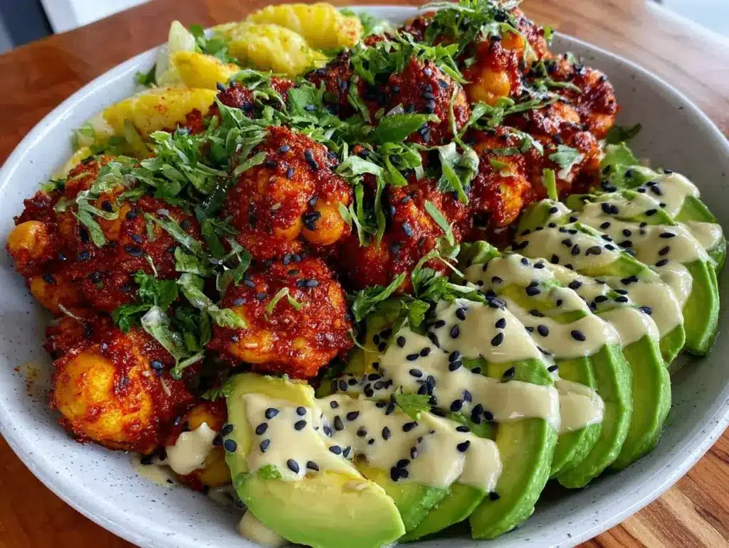 harissa chickpea bowl - featured image