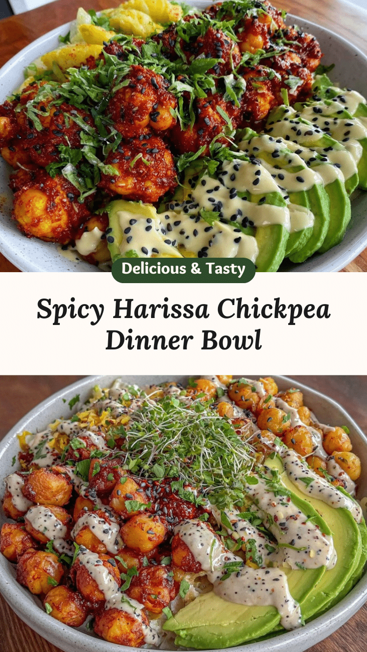 harissa chickpea bowl recipe