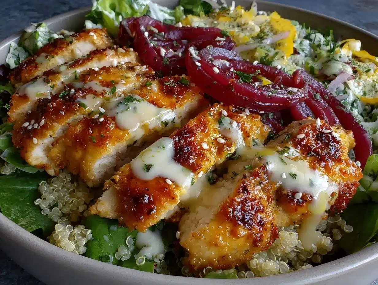 healthy lemon-herb chicken meal prep bowl preparation steps