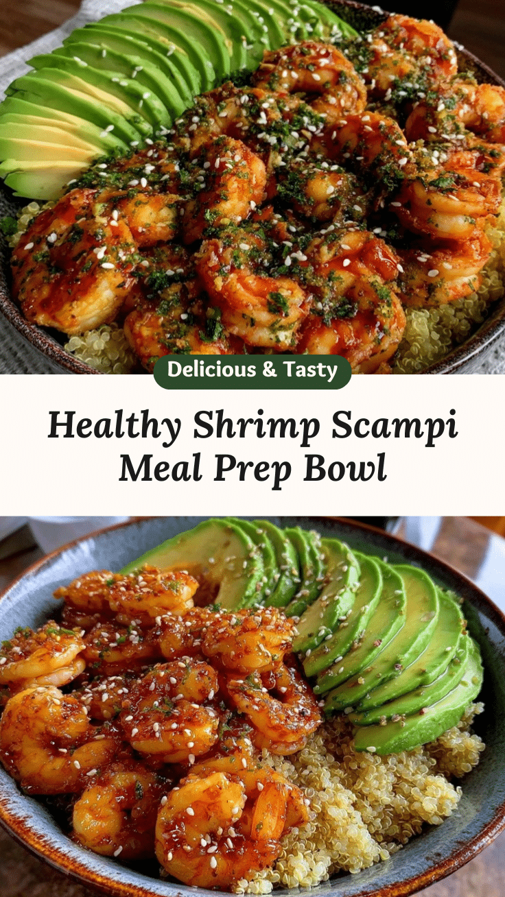 Healthy Shrimp Scampi Meal Prep Bowl recipe