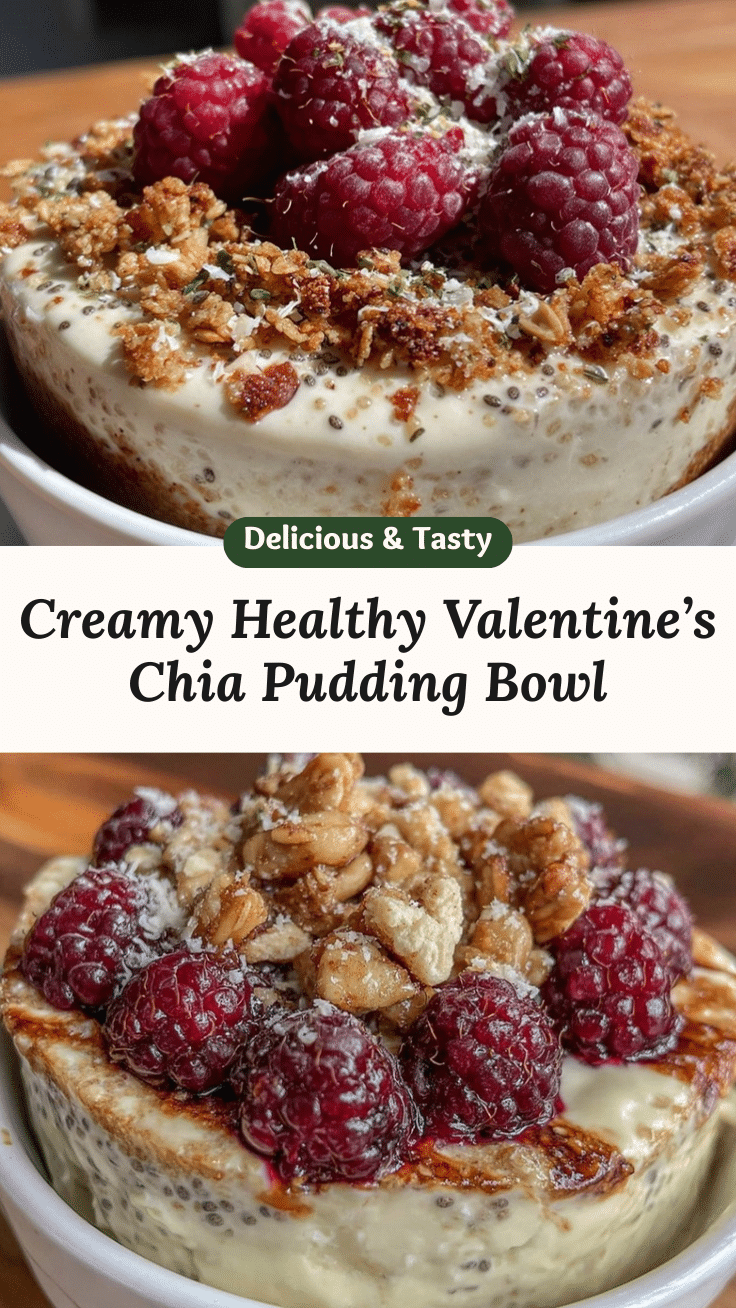 Healthy Valentines Treats Chia Pudding Bowl recipe