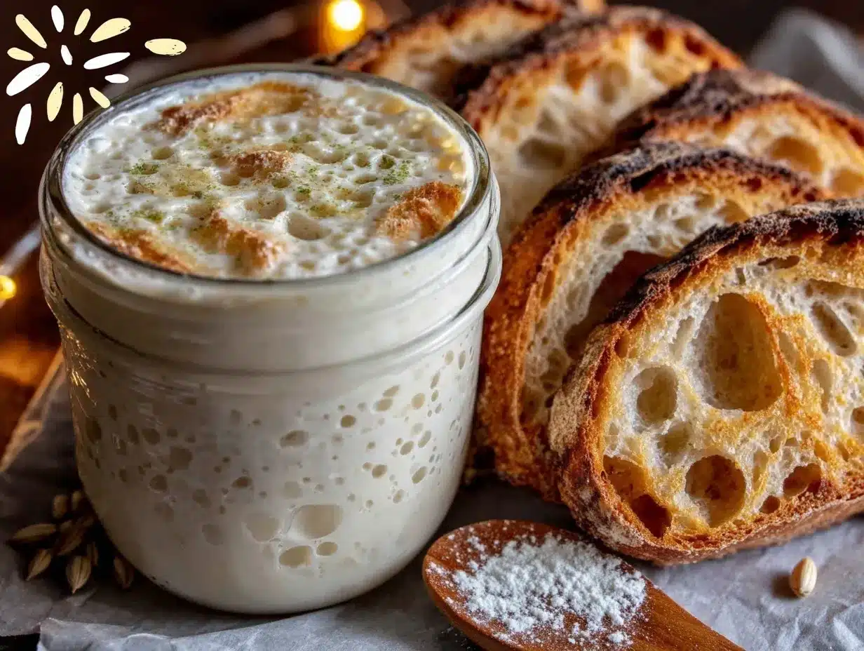 homemade sourdough bread starter preparation steps