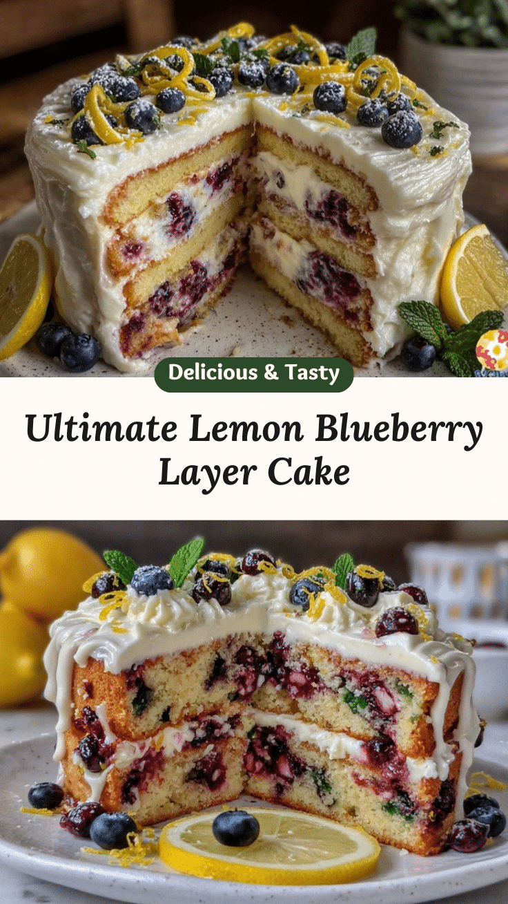 lemon blueberry layer cake recipe