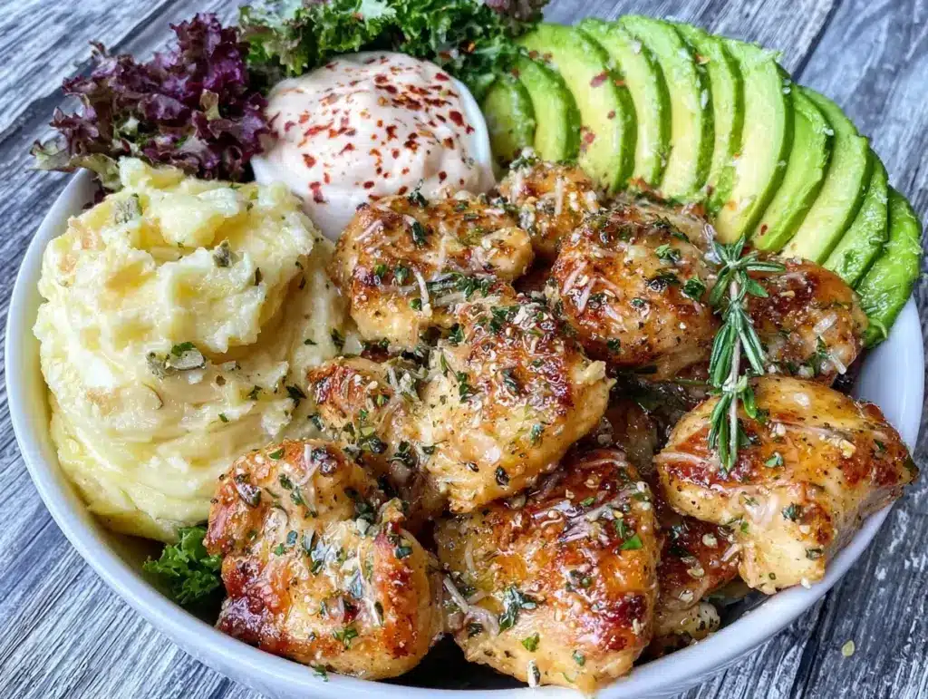 lemon-herb chicken bowl - featured image