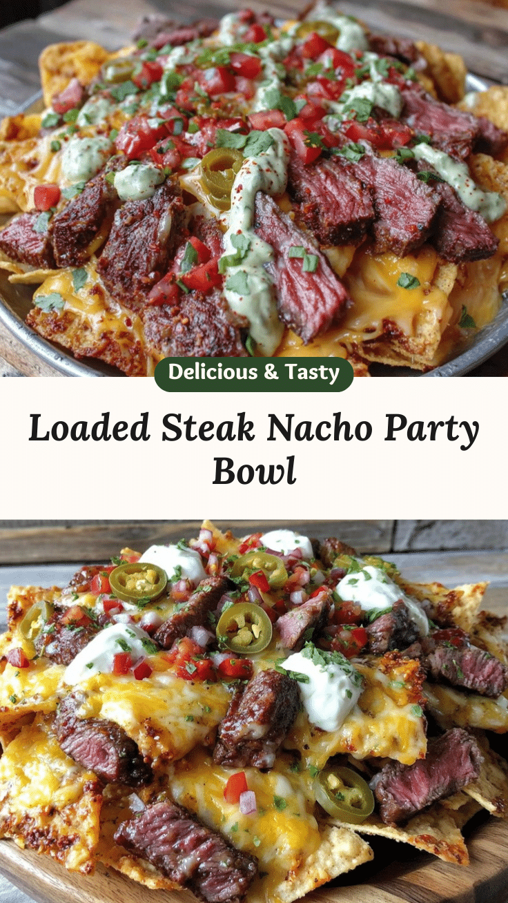 Loaded Steak Nacho Party Bowl recipe