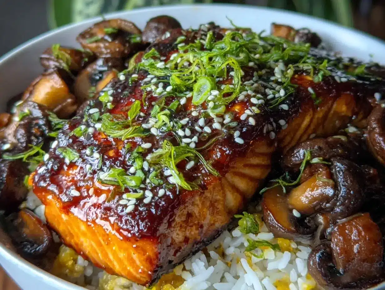 miso-glazed salmon dinner bowl preparation steps