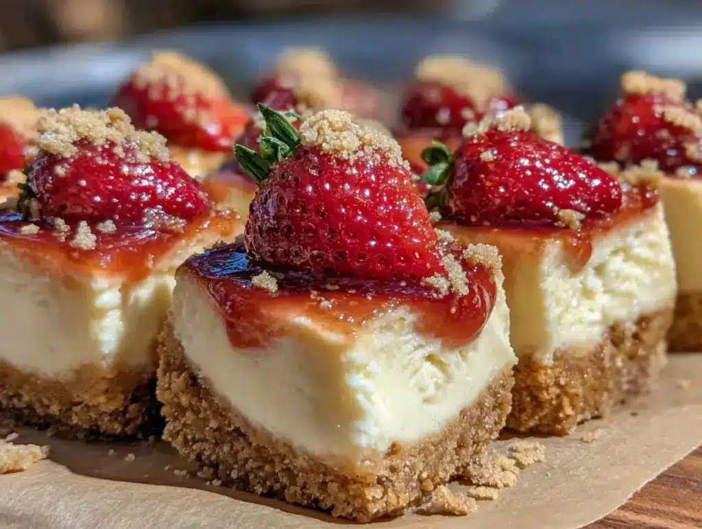 no-bake strawberry cheesecake bites - featured image