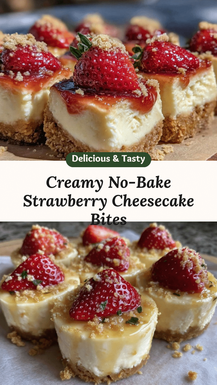 no-bake strawberry cheesecake bites recipe