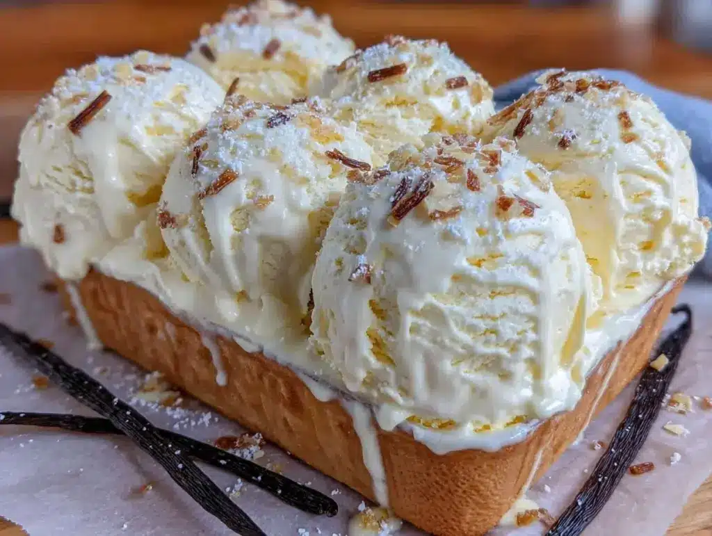 no-churn vanilla bean ice cream - featured image