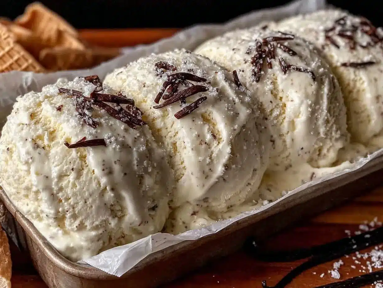 no-churn vanilla bean ice cream preparation steps