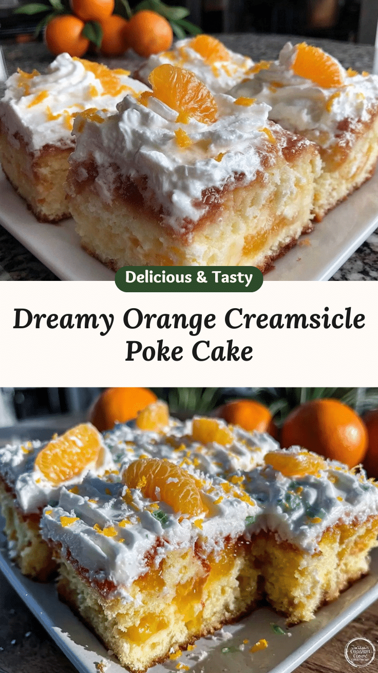 Orange Creamsicle Poke Cake recipe