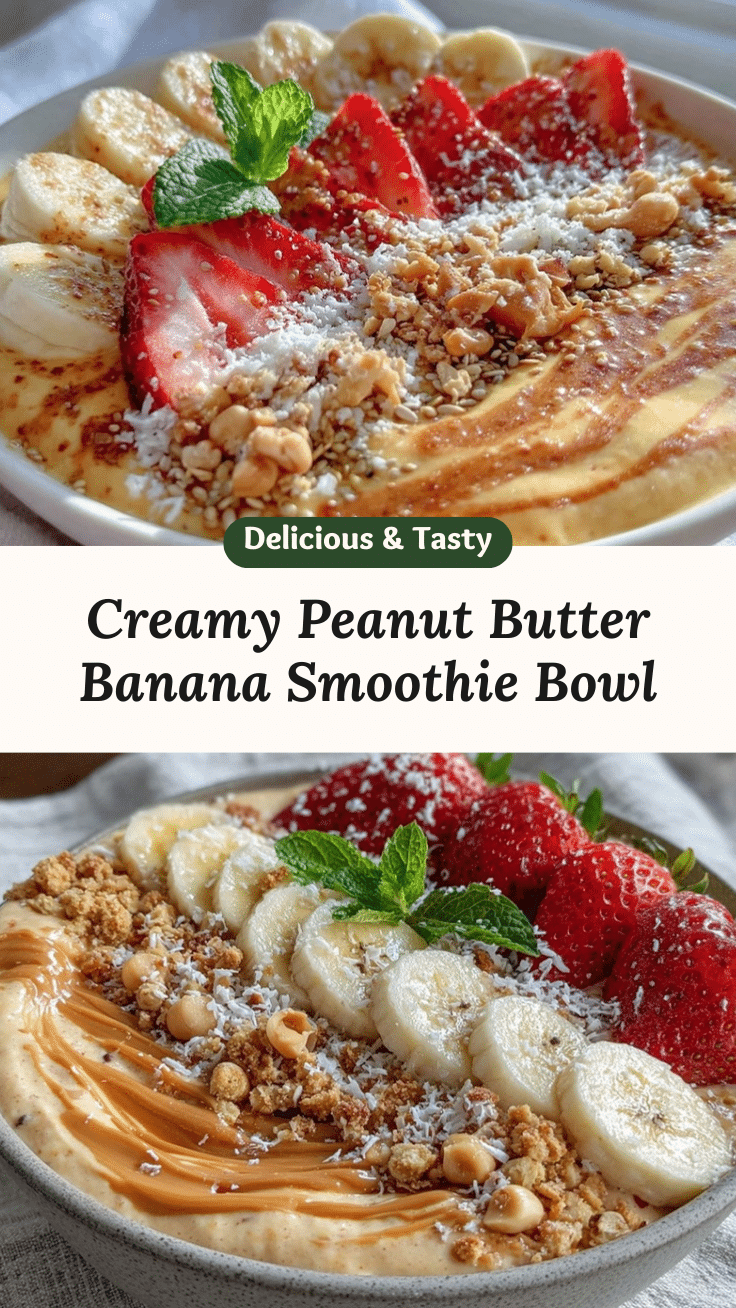 peanut butter banana smoothie bowl recipe