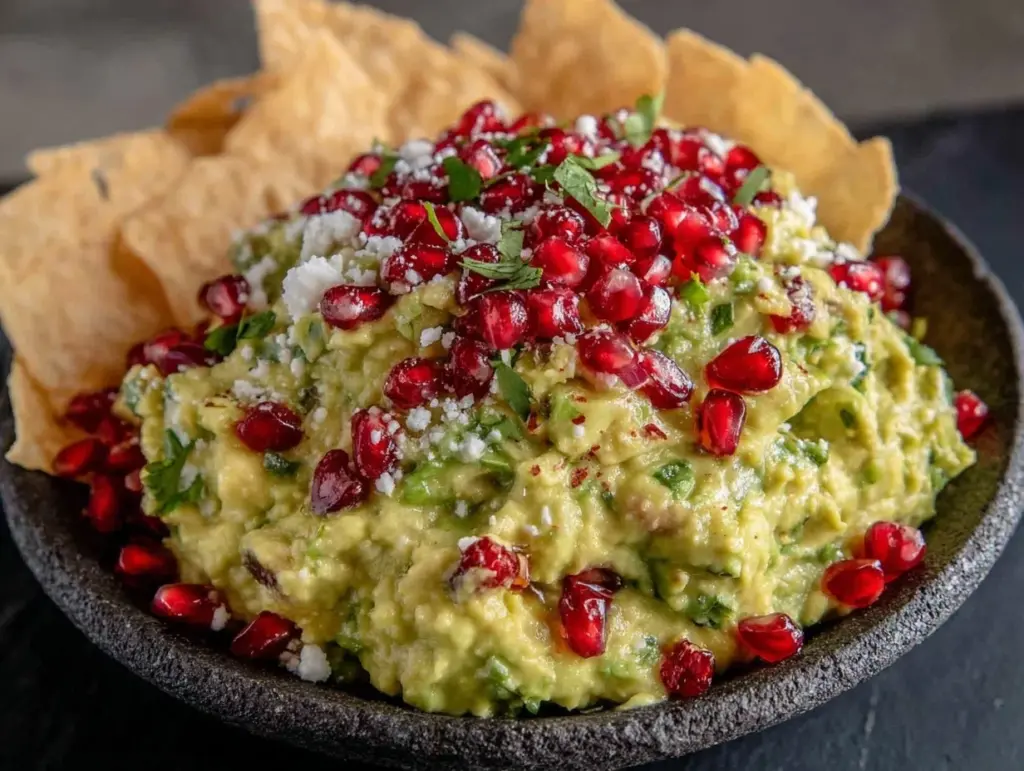 pomegranate guacamole - featured image