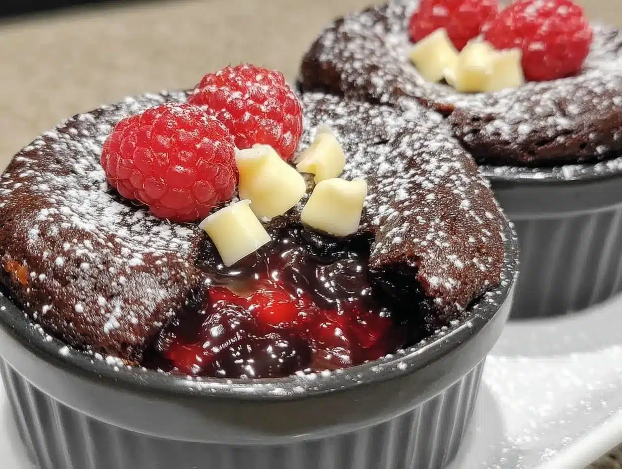 Red Velvet Lava Cakes preparation steps