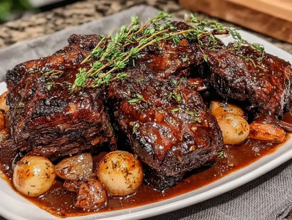 red wine braised short ribs - featured image
