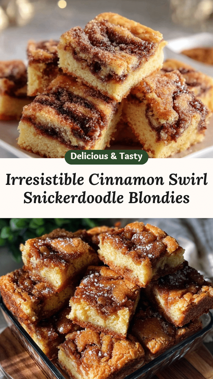 Snickerdoodle Blondies recipe