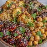 spiced harissa chickpea bowl - featured image