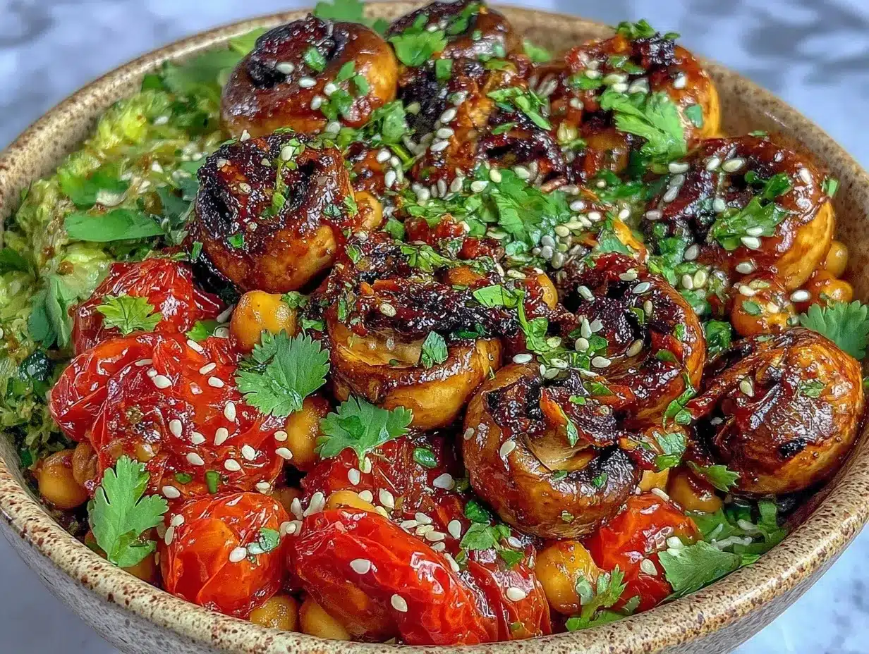 spiced harissa chickpea bowl preparation steps