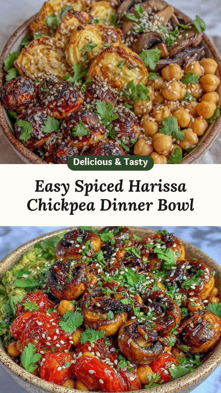 spiced harissa chickpea bowl recipe