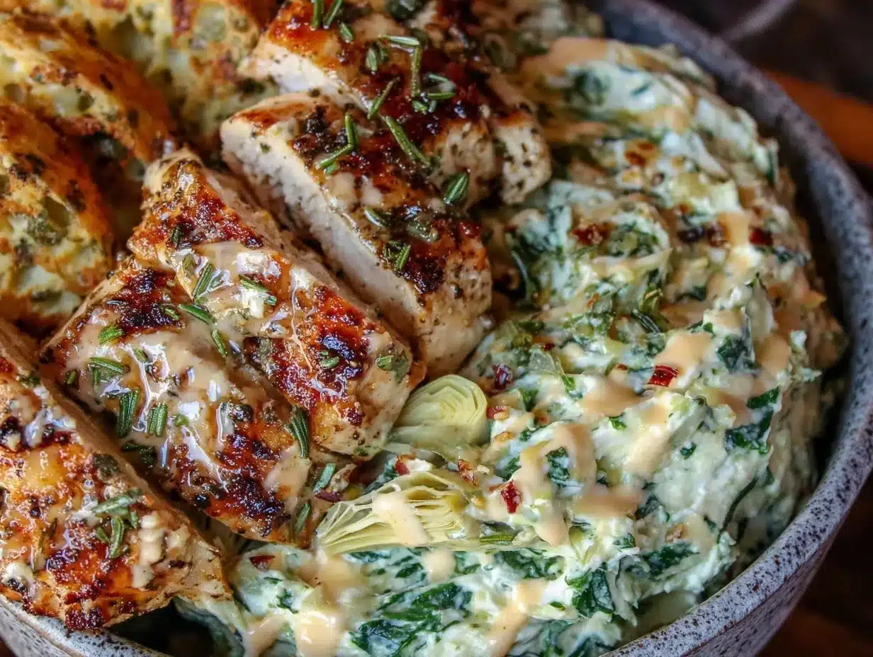 spinach-artichoke party bowl preparation steps