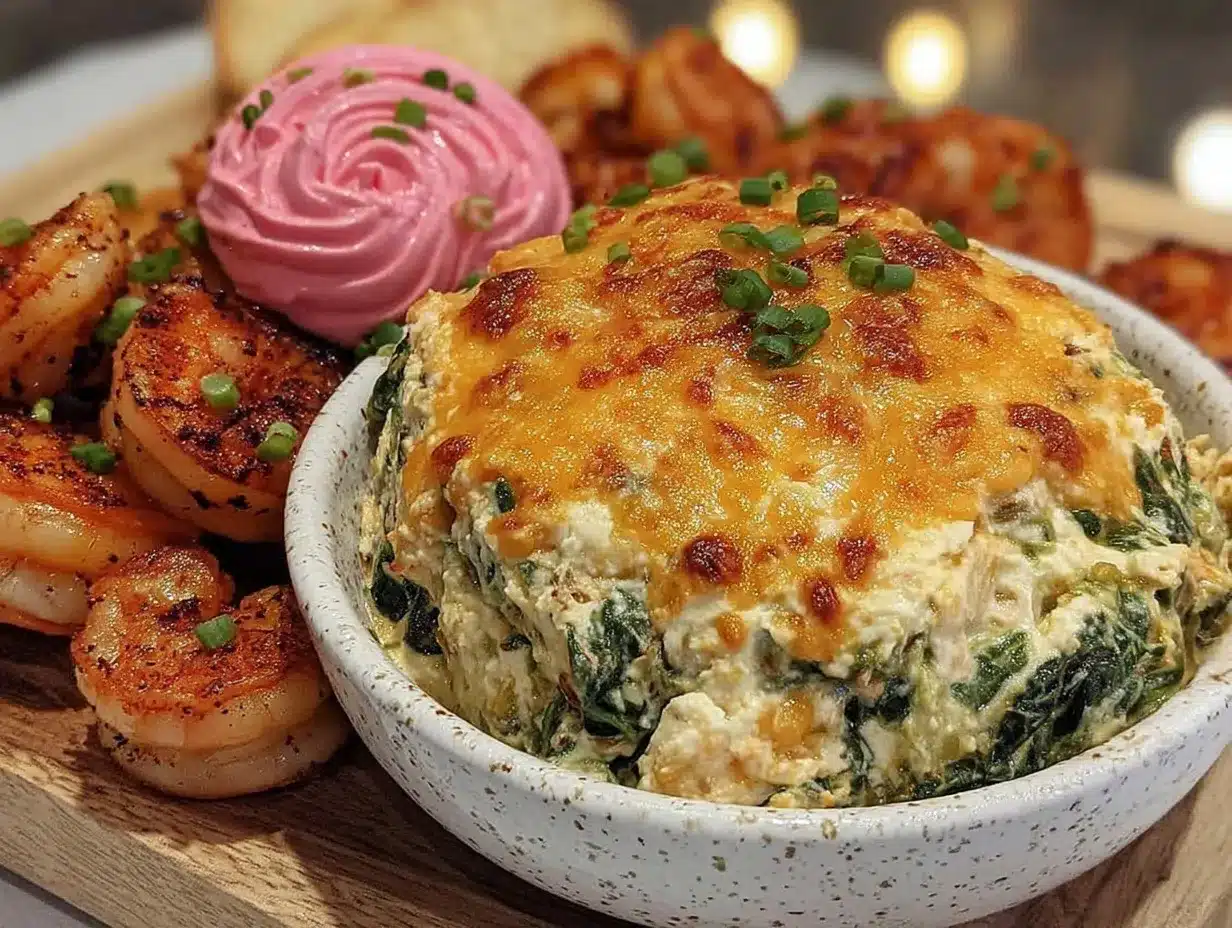 spinach artichoke shrimp scampi bowl preparation steps