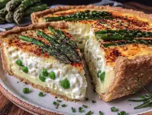 spring vegetable quiche - featured image