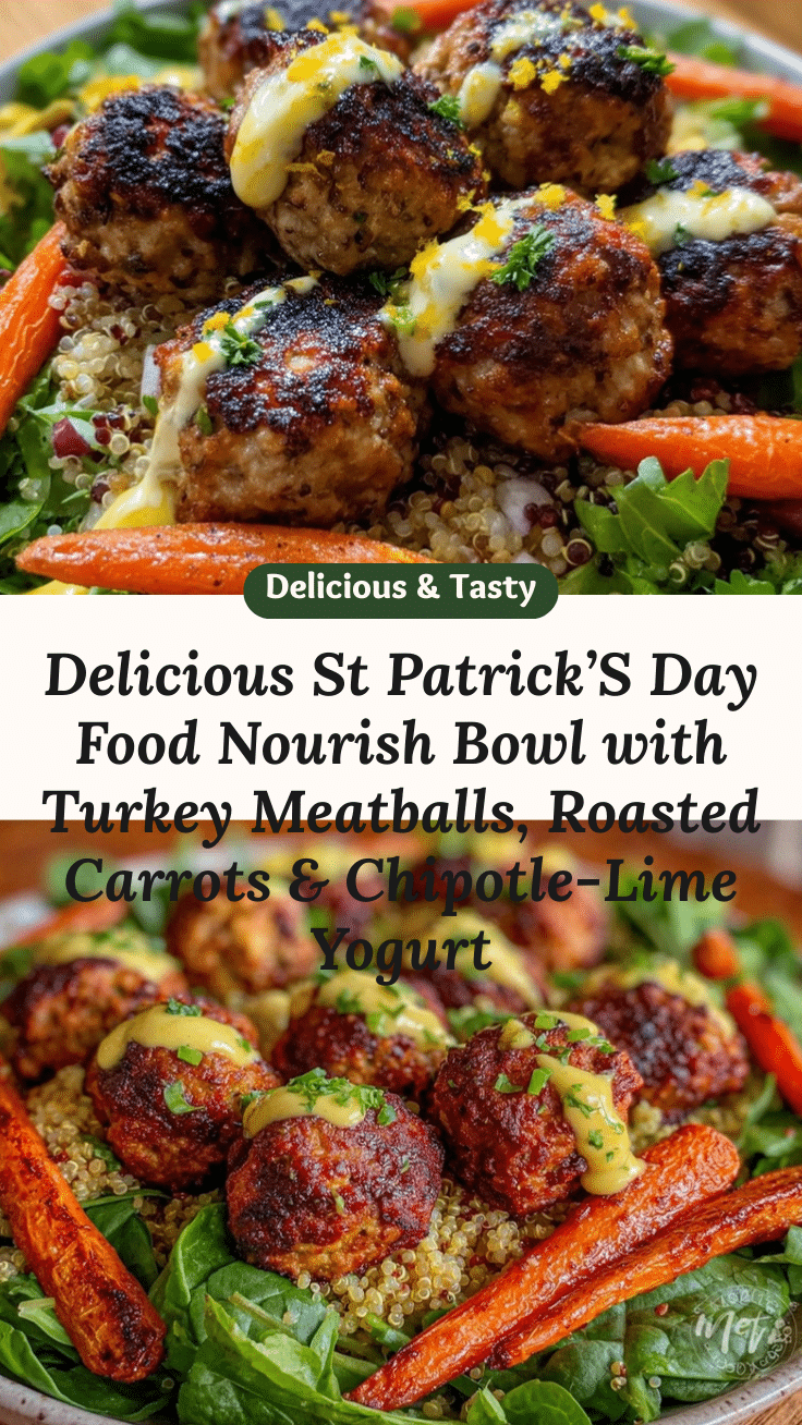 st patrick’s day nourish bowl turkey meatballs recipe