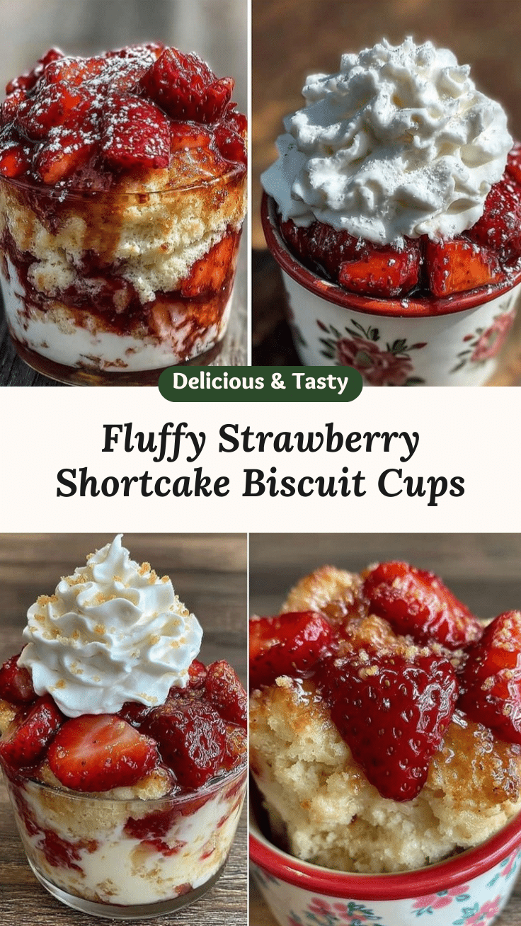 strawberry shortcake biscuit cups recipe