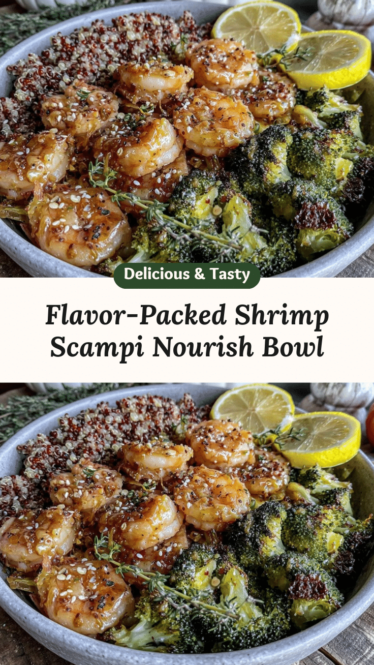 thanksgiving shrimp scampi nourish bowl recipe