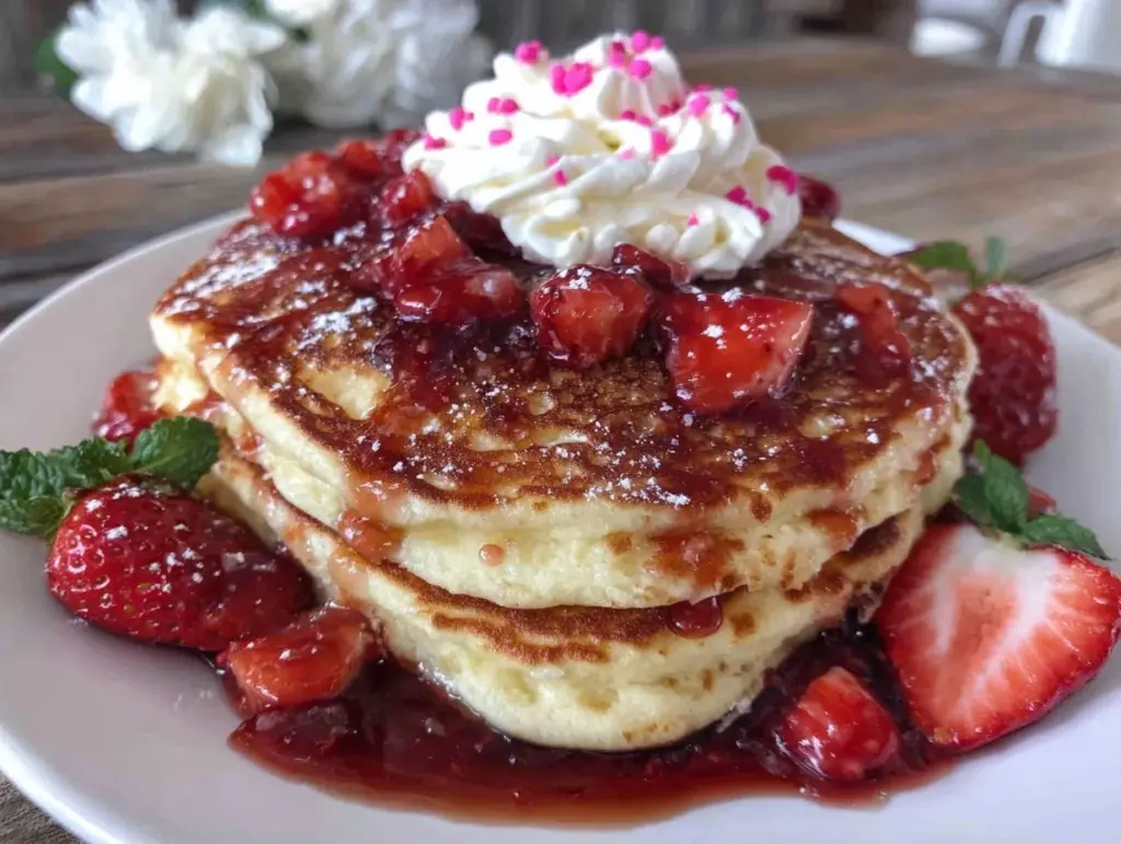 Valentine’s breakfast pancakes - featured image