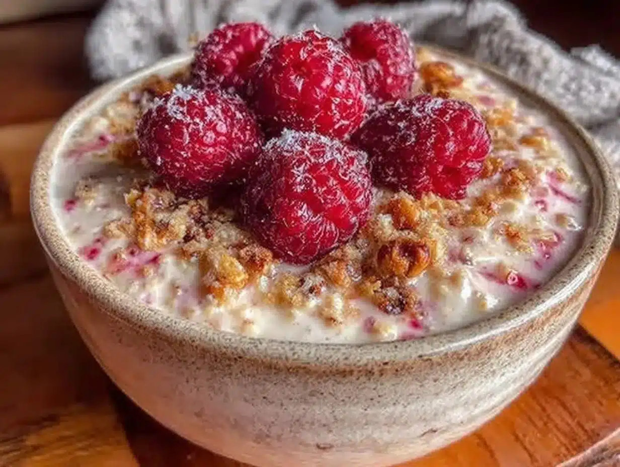 valentines day oatmeal bowl preparation steps