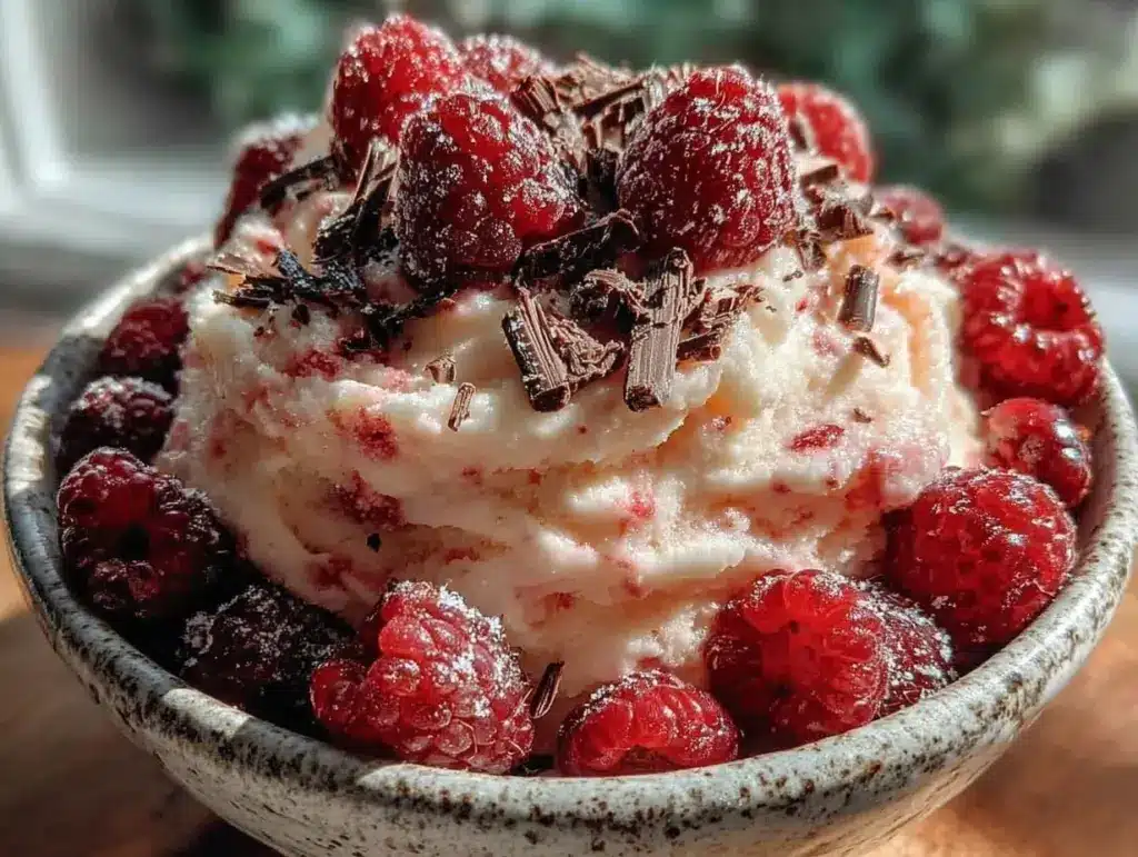 Valentines strawberry nice cream bowl - featured image