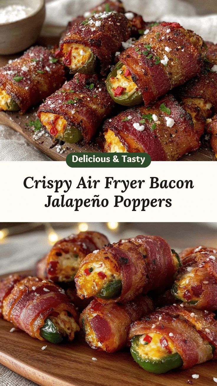 air fryer bacon-wrapped jalapeño poppers recipe