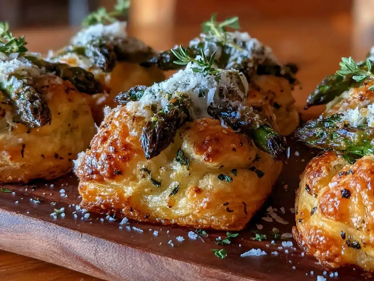 asparagus puff pastry bites preparation steps