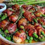 bacon-wrapped asparagus pea salad - featured image