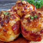 bacon-wrapped brown butter dinner rolls - featured image