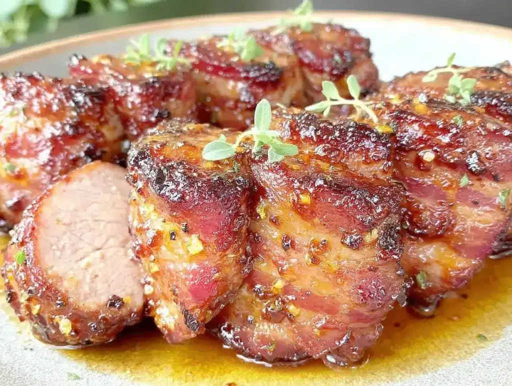 bbq bacon-wrapped pork tenderloin - featured image