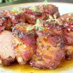 bbq bacon-wrapped pork tenderloin - featured image