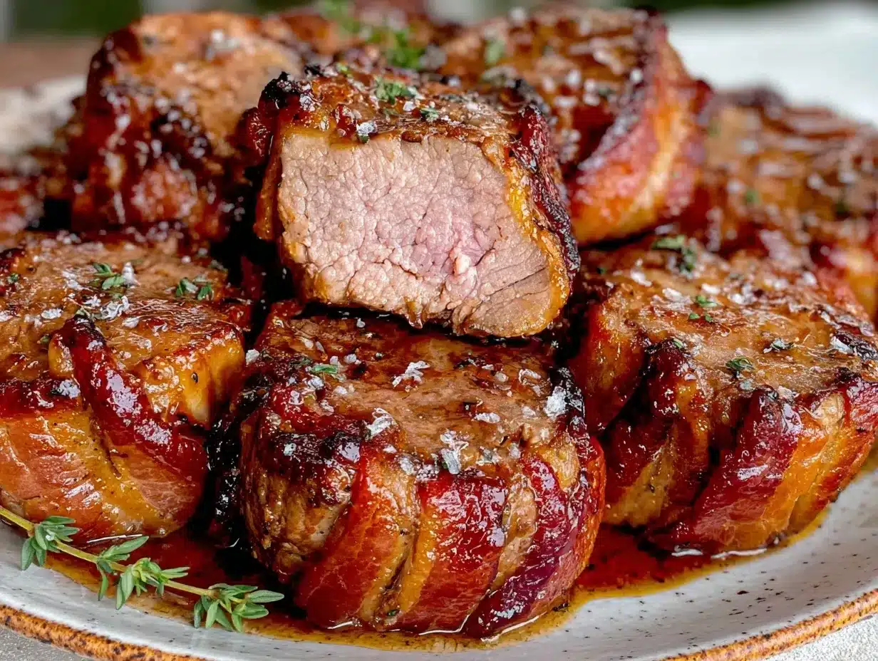 bbq bacon-wrapped pork tenderloin preparation steps