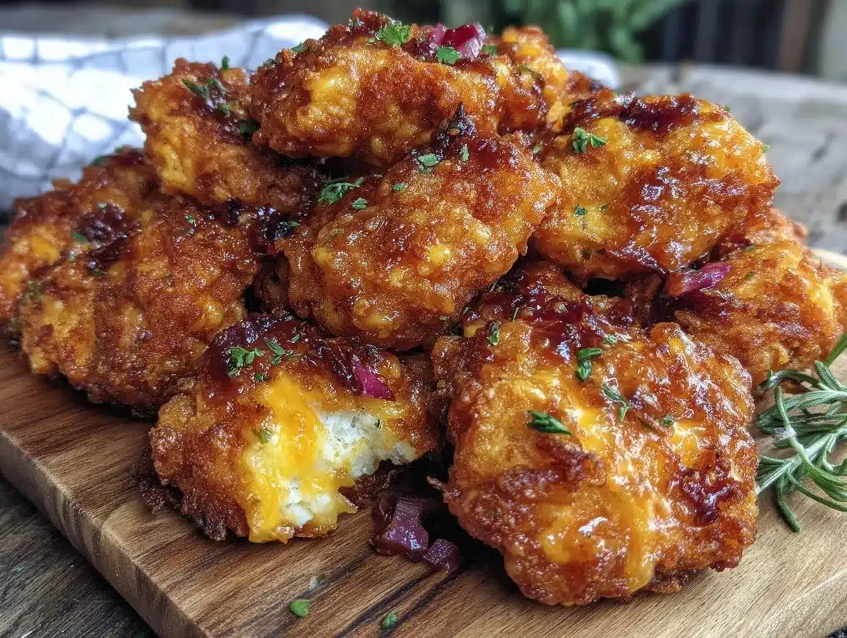 brown butter cheddar popcorn chicken bites preparation steps