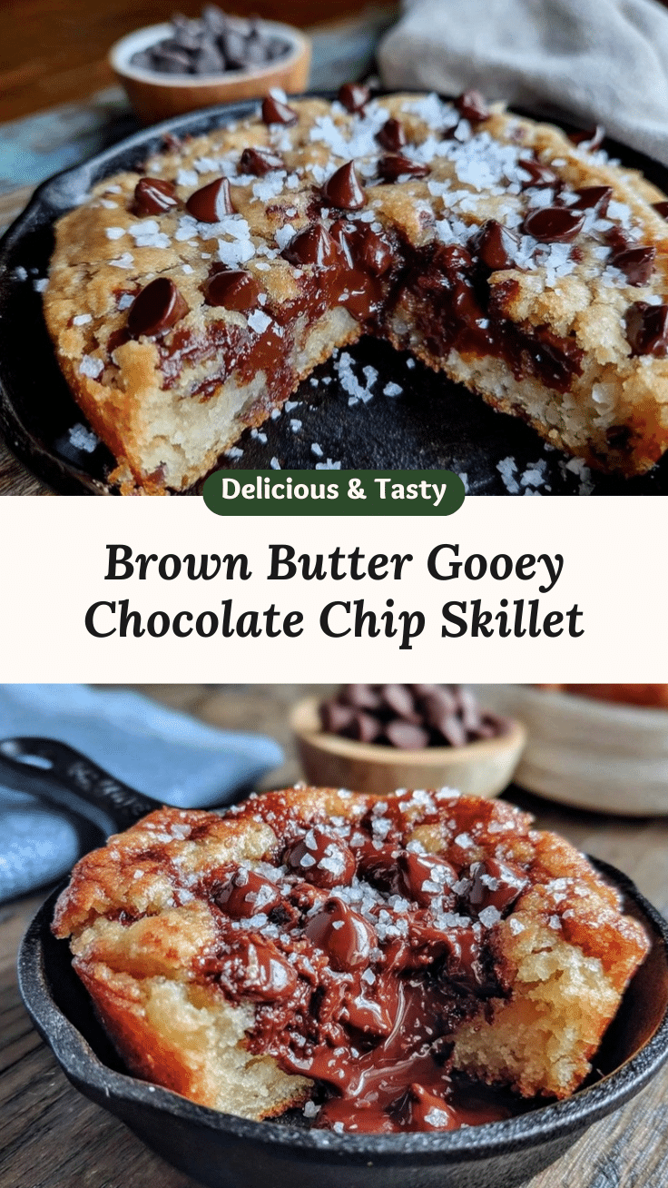 brown butter chocolate chip skillet cookie recipe