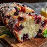 brown butter lemon blueberry loaf - featured image