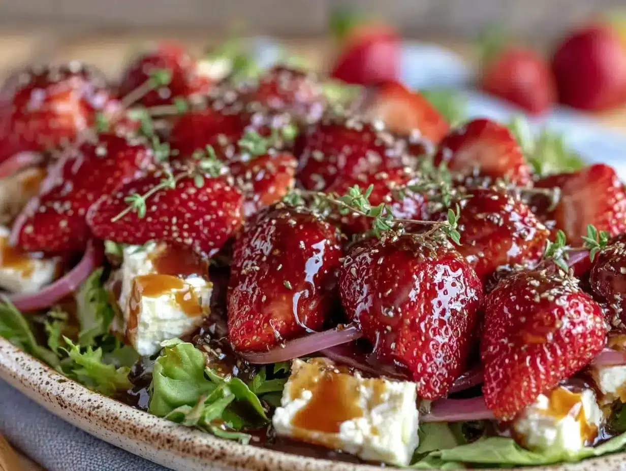 brown butter strawberry goat cheese salad preparation steps