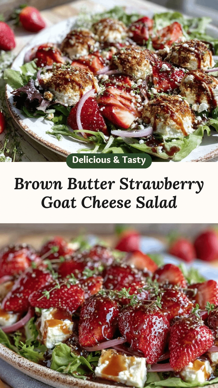 brown butter strawberry goat cheese salad recipe
