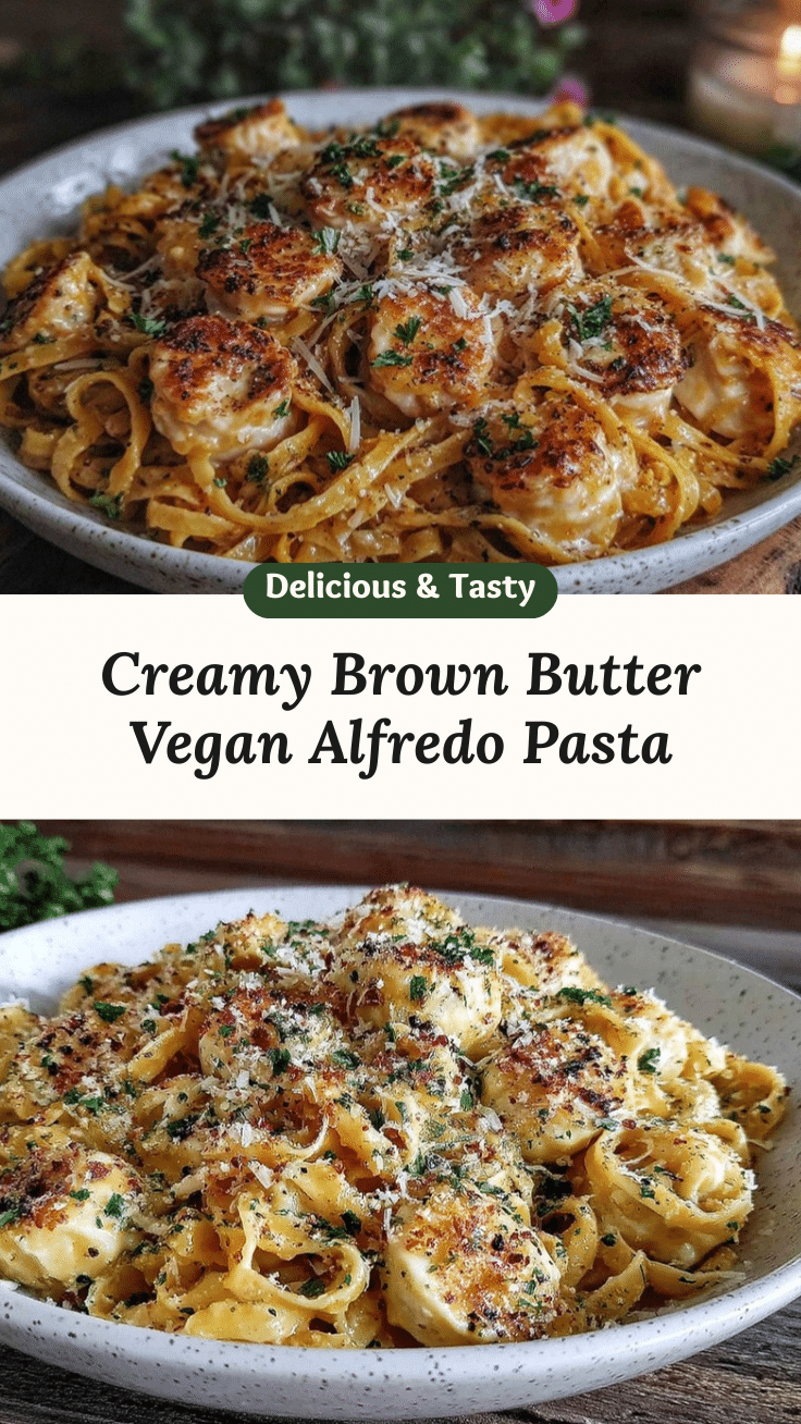 brown butter vegan Alfredo pasta recipe