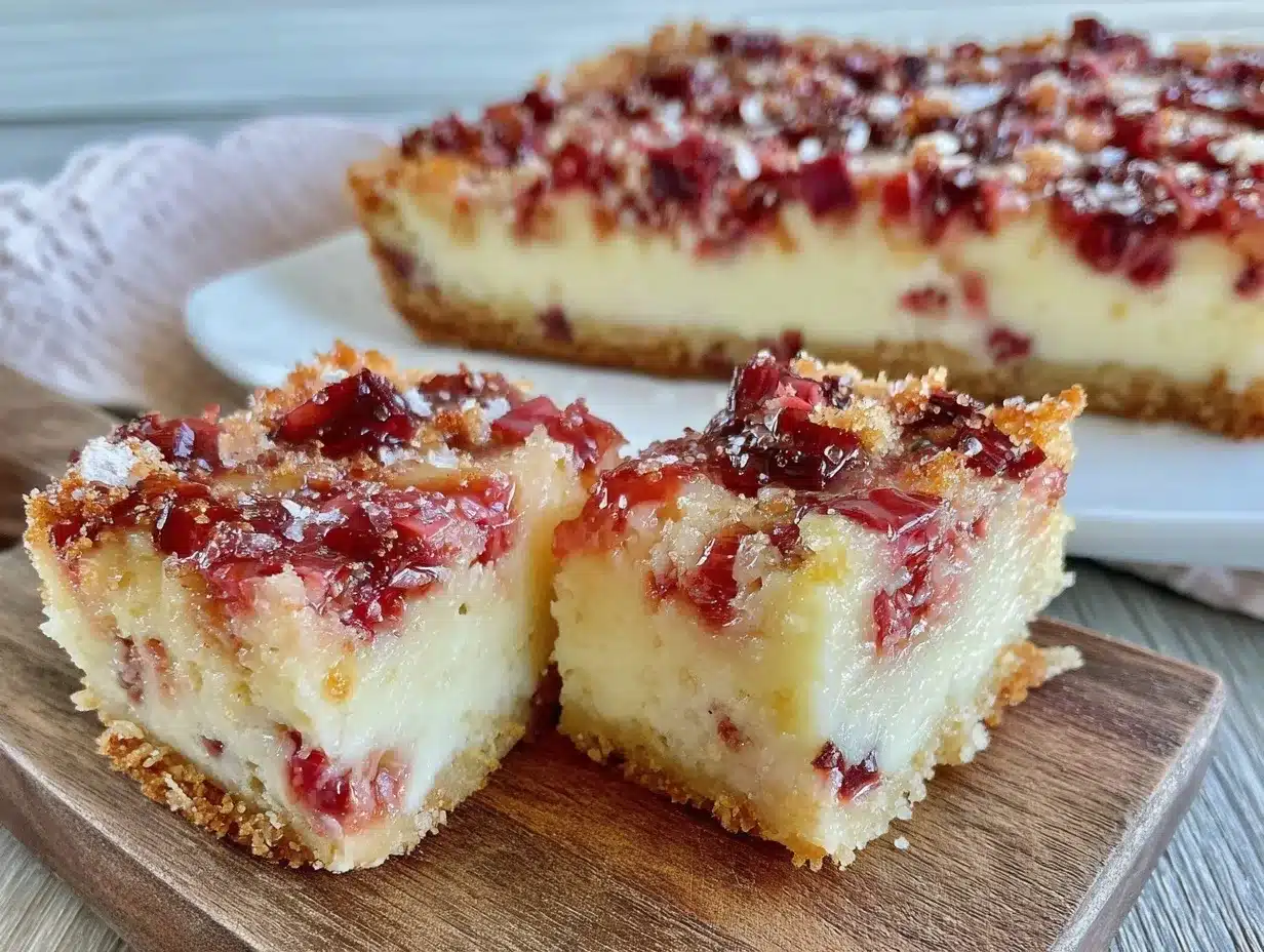 buttery rhubarb custard bars preparation steps
