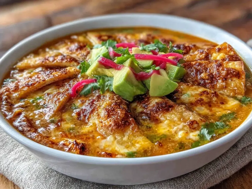 cheese-stuffed chicken tortilla soup - featured image