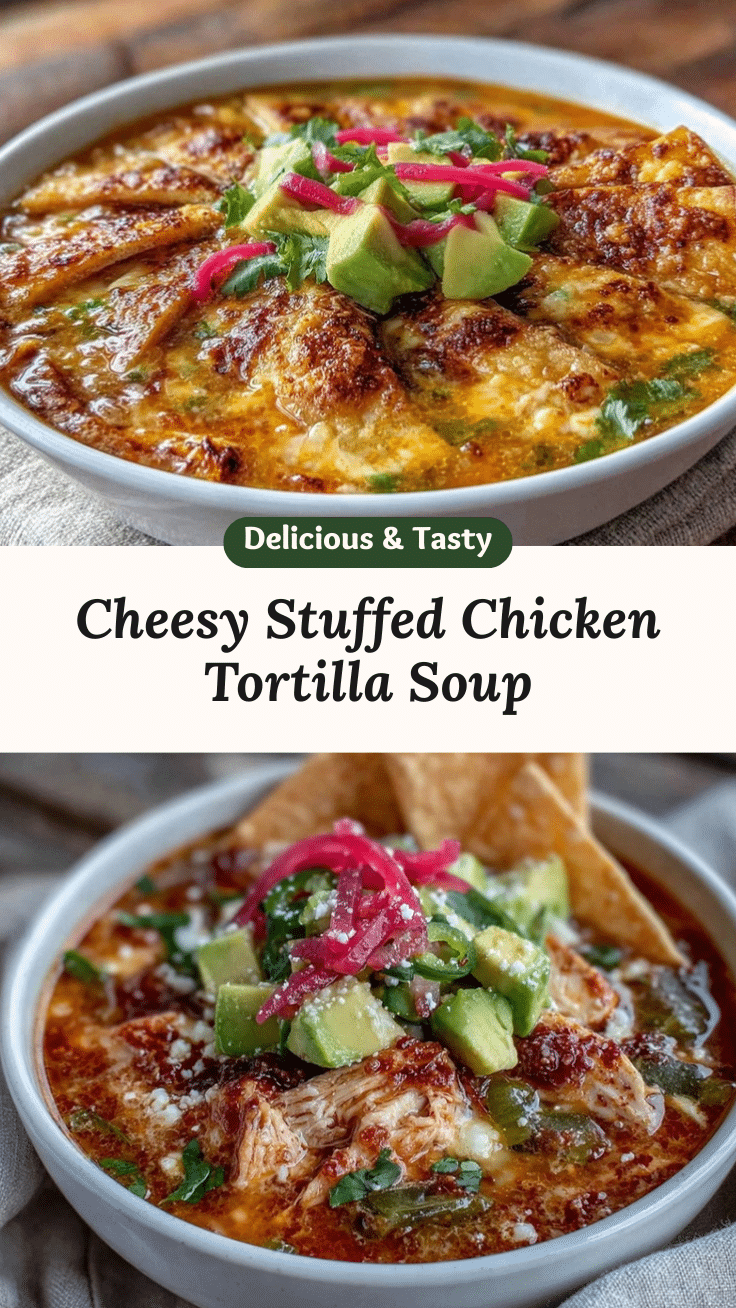 cheese-stuffed chicken tortilla soup recipe